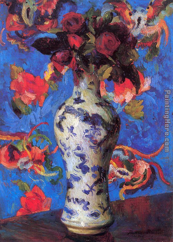 Vase painting - Bernhard Gutmann Vase art painting